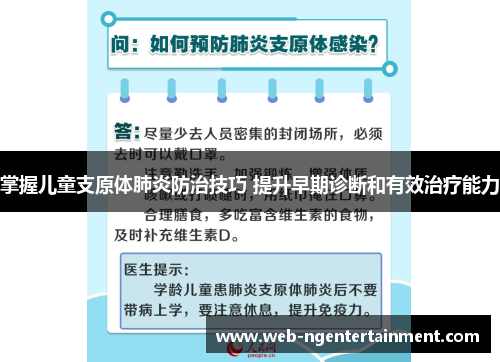 掌握儿童支原体肺炎防治技巧 提升早期诊断和有效治疗能力